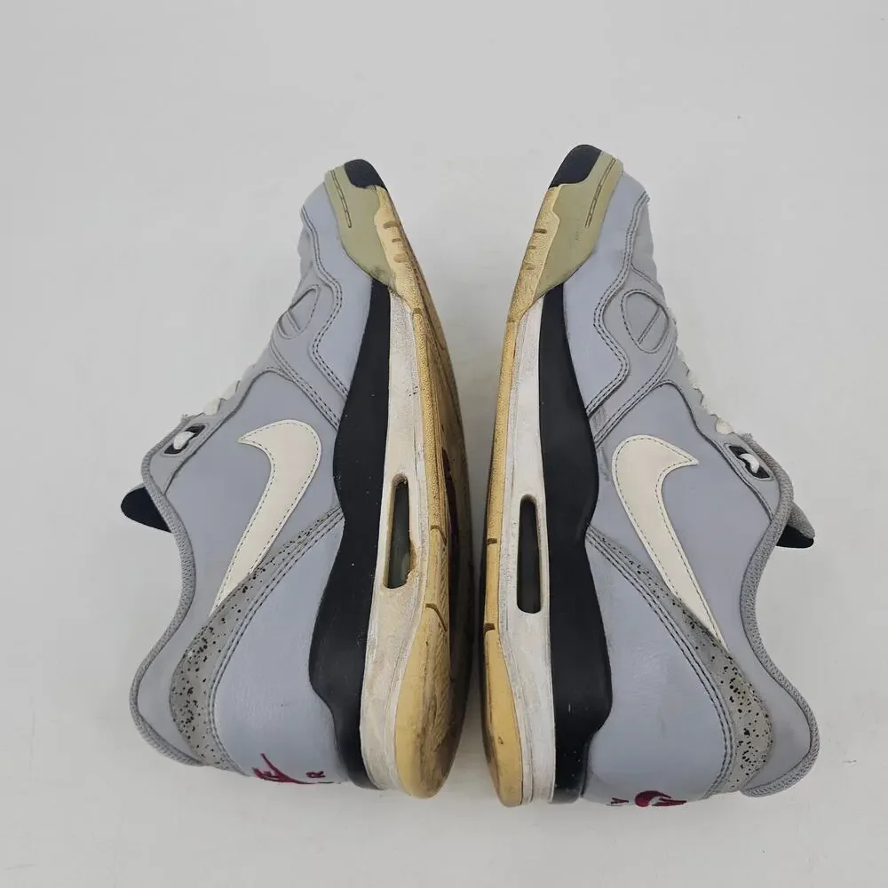 Nike Flight '13 Mid Sneaker Shoe Wolf Grey White Mens 9.5 3599467-001 Streetwear